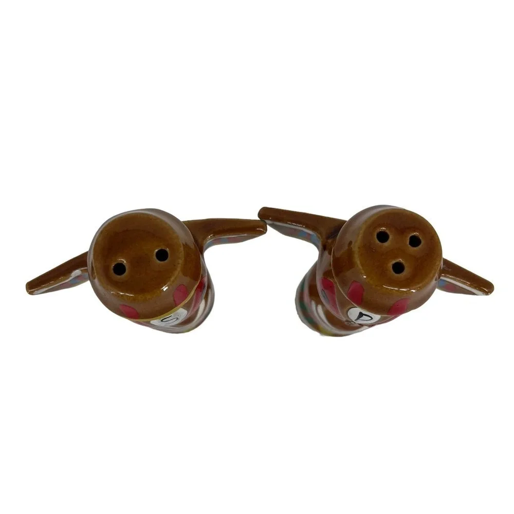 Vintage Salt & Pepper‎ Shakers Totem Pole Native American Ceramic